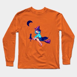 Pixel Witch's First Flight Long Sleeve T-Shirt